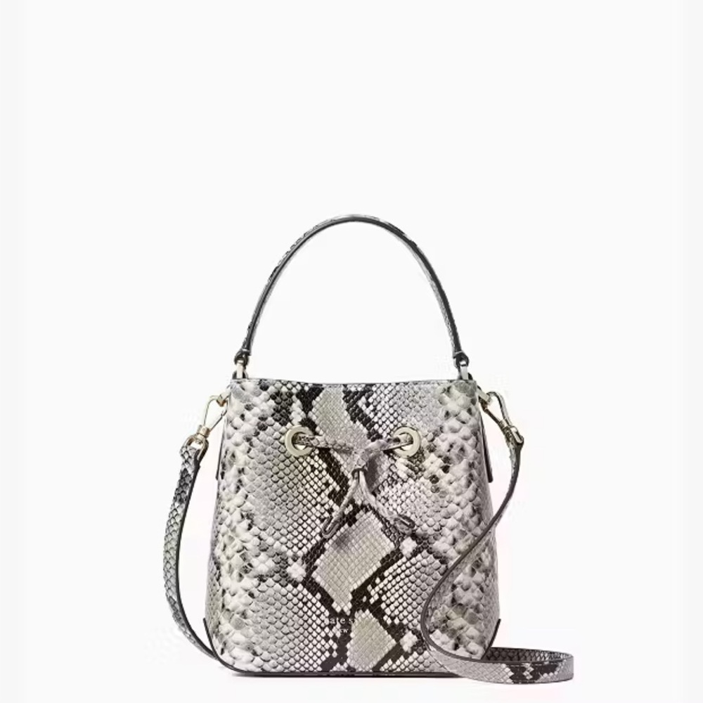 Kate Spade Eva Exotic Bucket Bag - Snake Embossed Leather